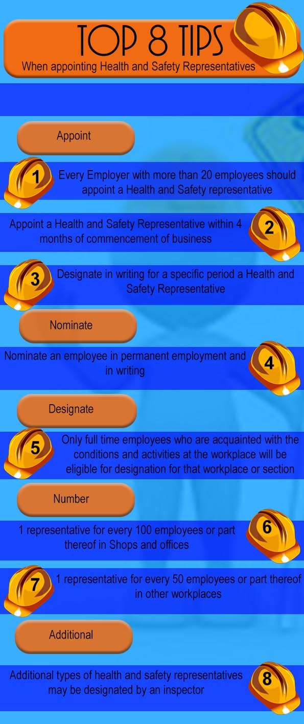 Top 8 Tips when appointing health and safety representatives