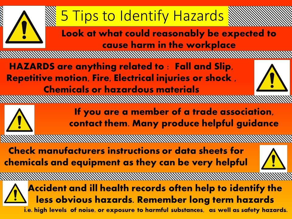 Tips on Hazard identification